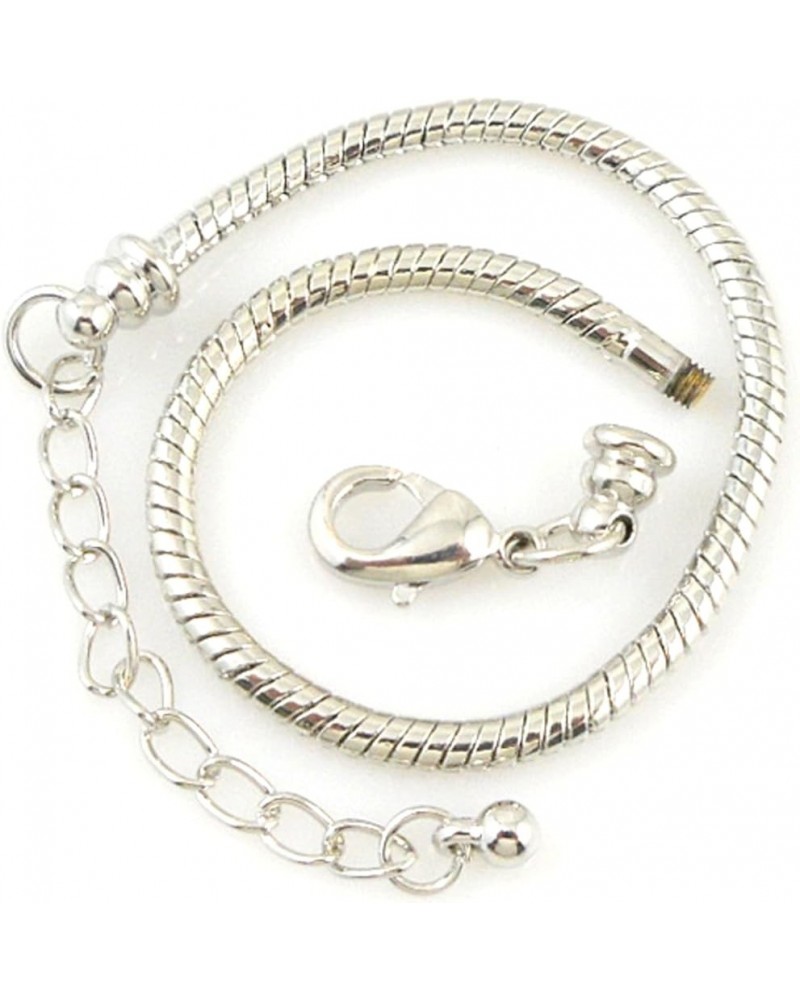 5pcs White Silver Plated Lobster European Style Snake Chain Bracelet fit Charm Beads 9 18 CM 10pcs $13.09 Bracelets