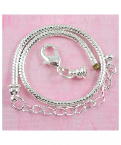 5pcs White Silver Plated Lobster European Style Snake Chain Bracelet fit Charm Beads 9 18 CM 10pcs $13.09 Bracelets