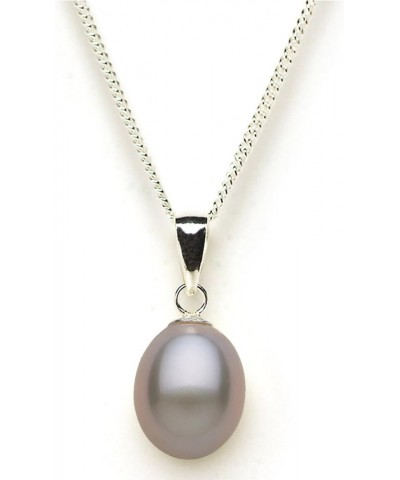 Exuisite Drop Shape Freshwater Cultured Pearl Pendant on Sterling Silver Grey $12.25 Pendants