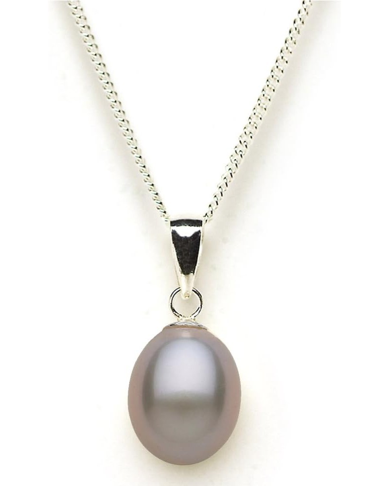 Exuisite Drop Shape Freshwater Cultured Pearl Pendant on Sterling Silver Grey $12.25 Pendants