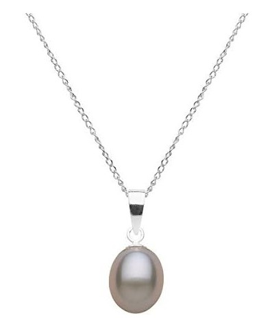 Exuisite Drop Shape Freshwater Cultured Pearl Pendant on Sterling Silver Grey $12.25 Pendants