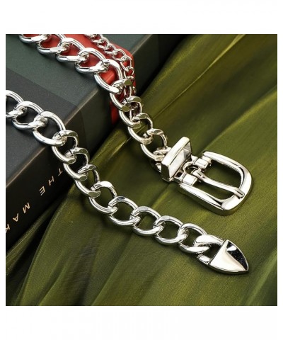 Chain Belts for Women Belt Buckle Waist Chain Girls Metal Waist Belt for Dresses Silver 094 L: 53.1 in/135 cm $10.12 Body Jew...