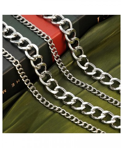 Chain Belts for Women Belt Buckle Waist Chain Girls Metal Waist Belt for Dresses Silver 094 L: 53.1 in/135 cm $10.12 Body Jew...