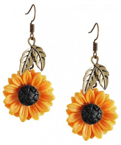 Vintage Boho Hippie Flower Sunflower Dangle Drop Earrings, Bohemian Summer Statement Jewelry Gift for Women 07 $7.01 Earrings