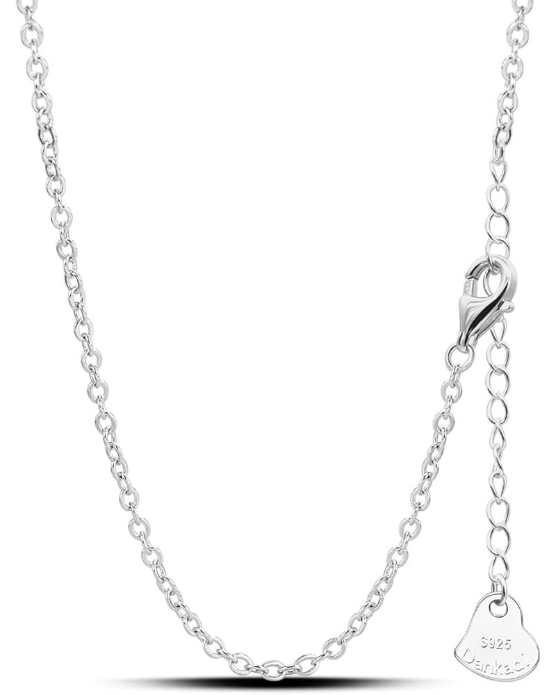 Italian 925 Sterling Silver Necklace For Women Girls 0.9mm Box Chain 1.3mm Rolo Chain O-Chain Lobster Claw Clasp - Pendant Ch...