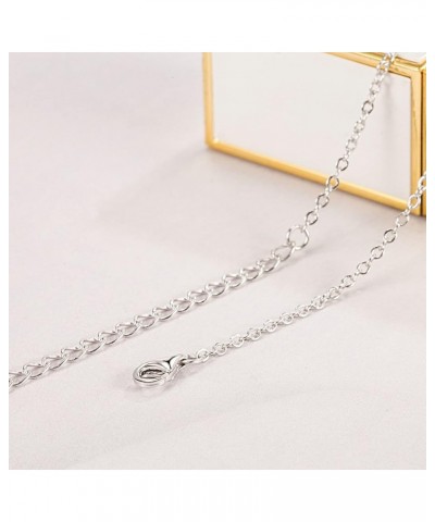 Italian 925 Sterling Silver Necklace For Women Girls 0.9mm Box Chain 1.3mm Rolo Chain O-Chain Lobster Claw Clasp - Pendant Ch...