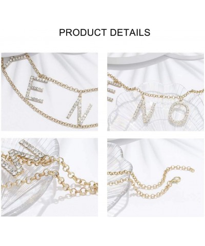 Rhinestone Waist Chain Belt Crystal Letter Money Belly Body Chain Party Body Jewelry Accessories for Women and Girls $9.00 Bo...