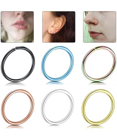 Nose Ring Lip Ring 1PC Stainless Steel U-Shape Hoop Piercing Jewelry Tragus Helix Ear Clip Piercing Hoop Unisex Jewelry Acces...