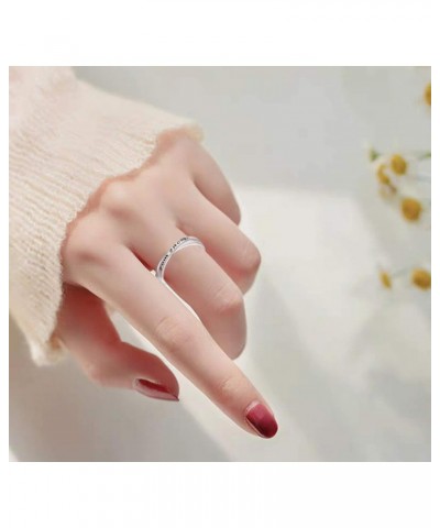 925 Sterling Silver I Am Enough Ring Adjustable Inspirational Rings Jewelry Gift for Women Girlfriend Size 6-9 $9.66 Rings