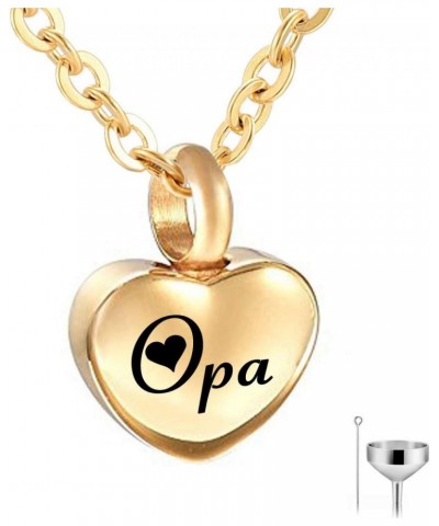 Personalized Custom gold Heart Urn Necklaces for Ashes Memorial Pendant Keepsake Cremation Jewelry opa $8.94 Necklaces