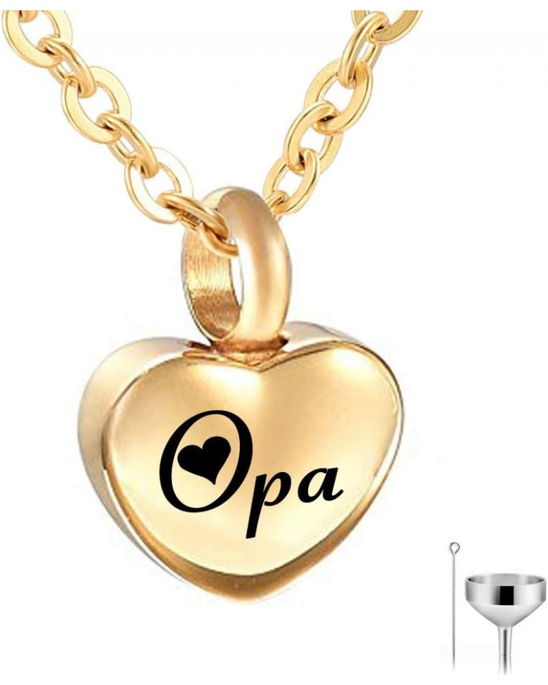 Personalized Custom gold Heart Urn Necklaces for Ashes Memorial Pendant Keepsake Cremation Jewelry opa $8.94 Necklaces