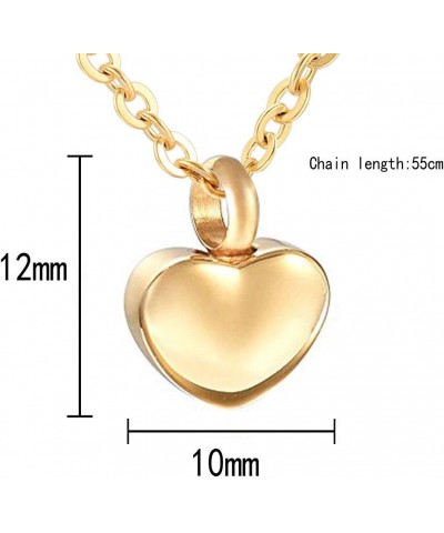 Personalized Custom gold Heart Urn Necklaces for Ashes Memorial Pendant Keepsake Cremation Jewelry opa $8.94 Necklaces