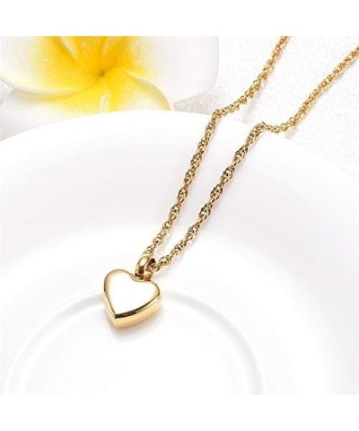 Personalized Custom gold Heart Urn Necklaces for Ashes Memorial Pendant Keepsake Cremation Jewelry opa $8.94 Necklaces