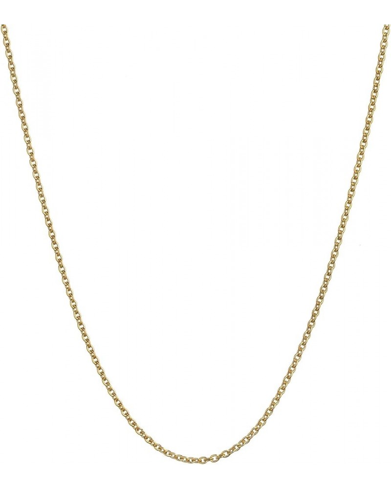 18k Gold Flashed Sterling Silver 2mm Classic Italian Rolo Chain Necklace, 14" - 36 20 inch $10.43 Necklaces