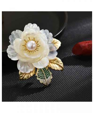 Luxury Brooches Jewelry for Women Fashion Lapel Pins for Women Elegant Costume Corsage Pearl Brooches & Pins Christmas Gift (...