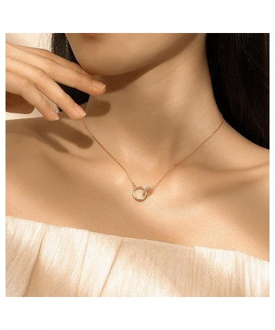 S925 Sterling Silver Necklace for Women Yellow Gold/White Gold/Rose Gold Exquisite Silver Necklace for Everyday Jewelry Circl...