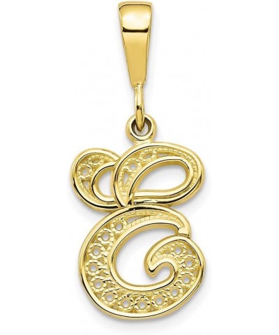 10k Yellow Gold Initial A-Z Alphabet Pendant Fine Jewelry For Women Alphabet: E $43.20 Pendants