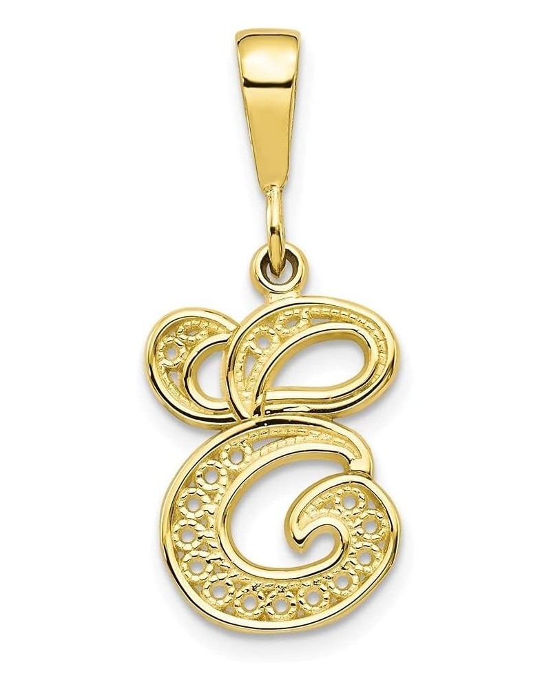 10k Yellow Gold Initial A-Z Alphabet Pendant Fine Jewelry For Women Alphabet: E $43.20 Pendants