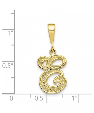 10k Yellow Gold Initial A-Z Alphabet Pendant Fine Jewelry For Women Alphabet: E $43.20 Pendants