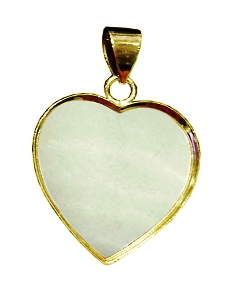 Choose Your Gemstone Pendants Heart Shape Sterling Silver 18K Gold Plated Locket For Men Women natural-faceted-Green-Amethyst...