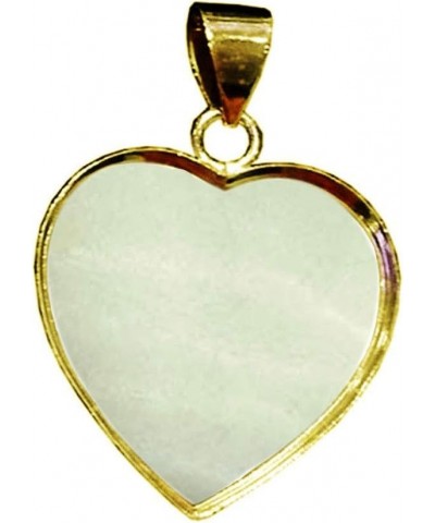 Choose Your Gemstone Pendants Heart Shape Sterling Silver 18K Gold Plated Locket For Men Women natural-faceted-Green-Amethyst...