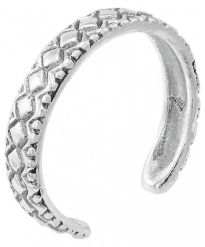 'Etched in Time' Sterling Silver Open Toe Ring $12.00 Body Jewelry