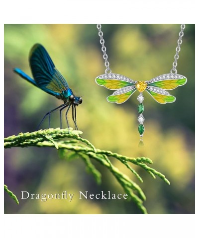 Dragonfly Necklace S925 Sterling Silver Celtic Infinity Dragonfly Pendant Dragonfly Jewelry Gifts for Women Girls Kids Dragon...