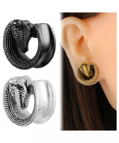 8mm-25mm (0g-1") Snake Saddle Plugs Ear Gauges Tunnels Hypoallergenic 316 Stainless Steel Earrings Plugs Piercing For Ears Ex...