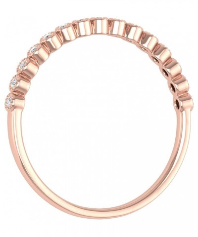 0.08 Carat Diamond Wedding Band Ring in 14K Gold Rose Gold $63.80 Bracelets