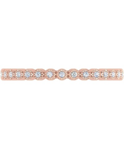 0.08 Carat Diamond Wedding Band Ring in 14K Gold Rose Gold $63.80 Bracelets