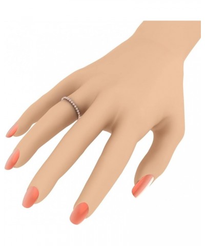 0.08 Carat Diamond Wedding Band Ring in 14K Gold Rose Gold $63.80 Bracelets