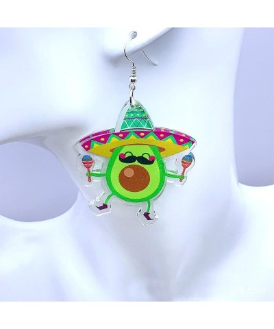 Cinco de Mayo Earrings Mexican Earrings for Women Girls Funny Fiesta Pepper Racket Rainbow Horse Hat Cactus Guitar Earrings C...