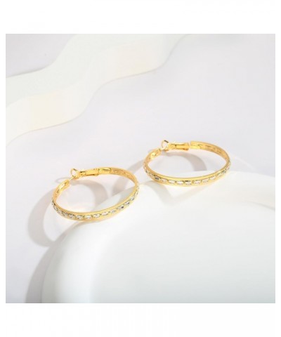 Gold Hoop Earrings for Women Gold Plated Hoop Earrings Lightweight Gold Huggie Hoop Earrings Hypoallergenic Clasp Earrings Go...