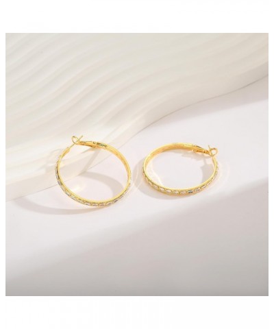 Gold Hoop Earrings for Women Gold Plated Hoop Earrings Lightweight Gold Huggie Hoop Earrings Hypoallergenic Clasp Earrings Go...