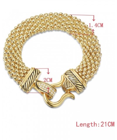 Jewelry Antique Fashion Popcorn Chain Designer Brand Inspired Women Unique Christmas Gifts Bracelets Gold $9.60 Bracelets