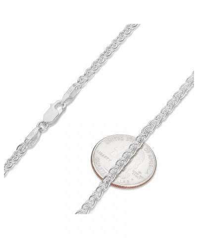 1mm-5mm Solid .925 Sterling Silver Braided Wheat Chain Necklace or Bracelet 24.0 Inches 2.7mm Necklace $32.00 Necklaces