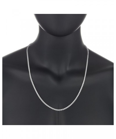 1mm-5mm Solid .925 Sterling Silver Braided Wheat Chain Necklace or Bracelet 24.0 Inches 2.7mm Necklace $32.00 Necklaces