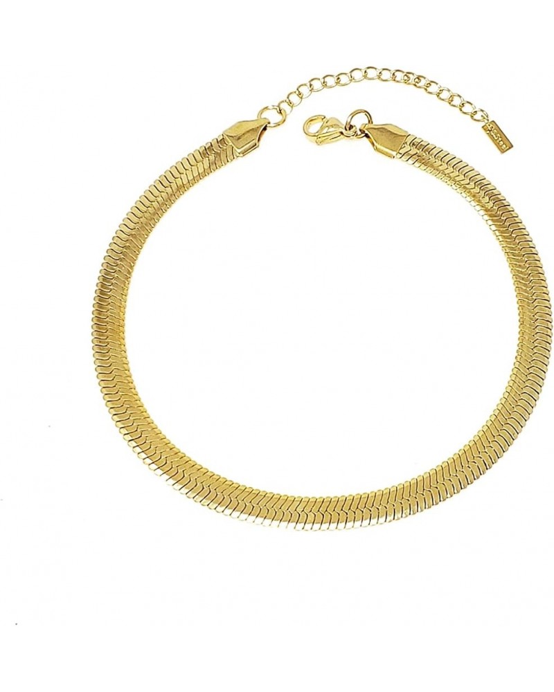 Stainless Steel Chain Bracelet for Men, Women, Girls, Boys Link Chain Adjustable Bracelet Gold / Herringbone Chain $9.85 Brac...