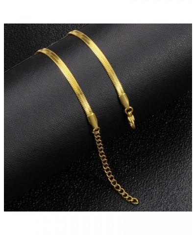 Stainless Steel Chain Bracelet for Men, Women, Girls, Boys Link Chain Adjustable Bracelet Gold / Herringbone Chain $9.85 Brac...