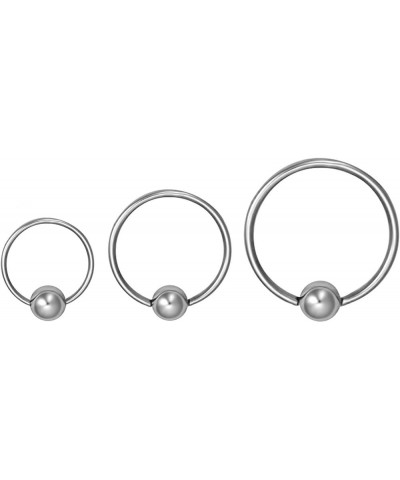 Stainless Steel Captive Bead Ring, Captive Bead Ball, Captive Hoop Cartilage, 14g-20g Every-Day Surgical Steel Captive Bead R...