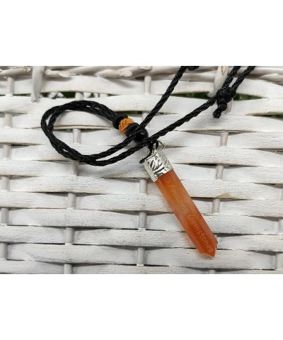 Crystals and Healing Stones Carnelian Necklace - Gold Chain Necklace Pendant - Real Crystal Necklace 1 Count (Pack of 1) Penc...