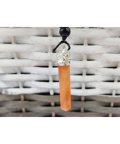 Crystals and Healing Stones Carnelian Necklace - Gold Chain Necklace Pendant - Real Crystal Necklace 1 Count (Pack of 1) Penc...