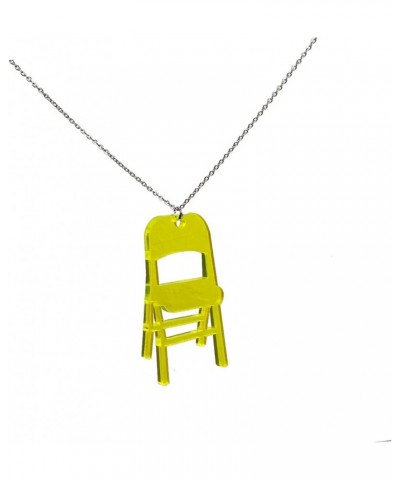 Folding Chair Necklace From Alabama Brawl Battle Of Montgomery Funny Fashion Classic Chair Jewelry for Women Girls yellow $6....