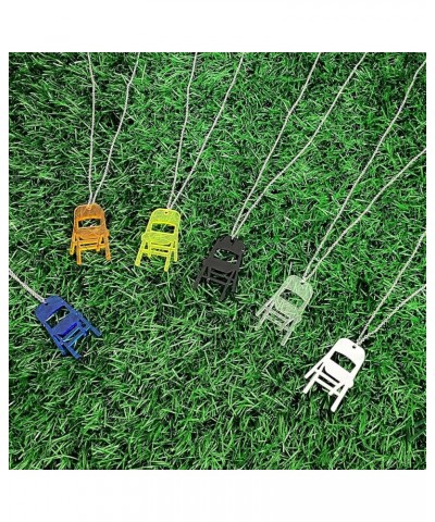 Folding Chair Necklace From Alabama Brawl Battle Of Montgomery Funny Fashion Classic Chair Jewelry for Women Girls yellow $6....