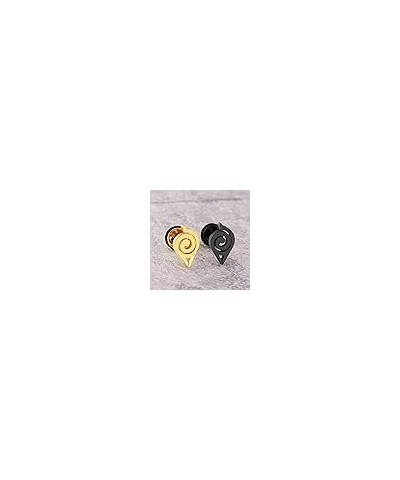 JMBH314 High Grade Stainless Steel Stud Earrings Naruto Anime for Women Gold Silver Black Color Ear Jewelry Gifts (Color : Go...