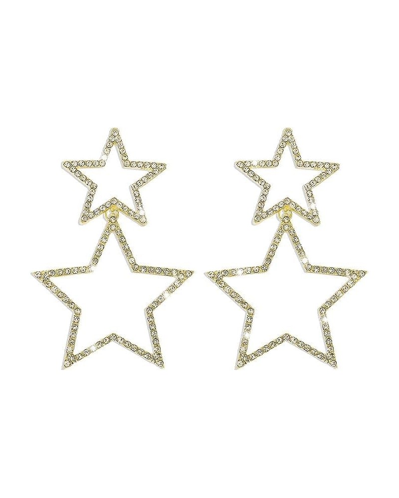 Star Earrings Dangle For Women Sparkle Sequin Gold Sparkle Star Earrings $7.38 Earrings