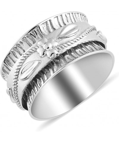 Shop LC 925 Sterling Silver Spinner Ring Jewelry for Women Birthday Gifts for Women Stripe $20.27 Rings