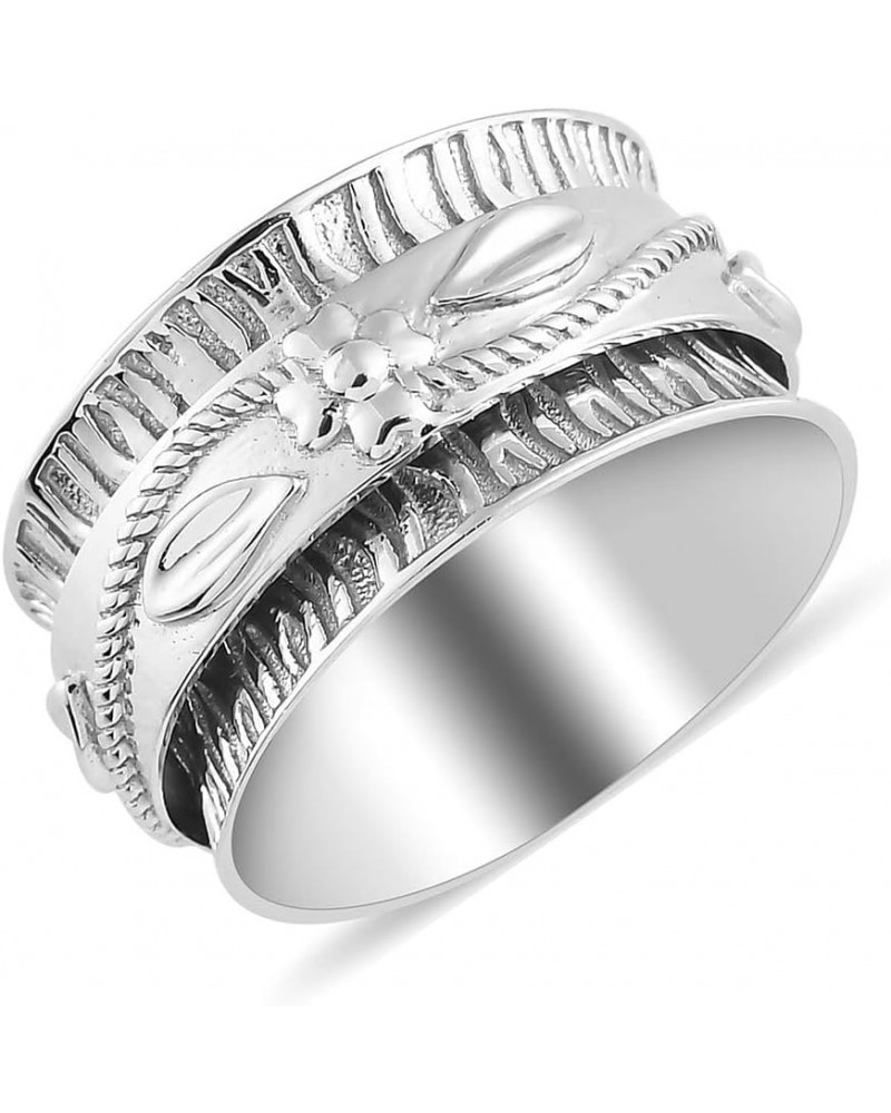 Shop LC 925 Sterling Silver Spinner Ring Jewelry for Women Birthday Gifts for Women Stripe $20.27 Rings