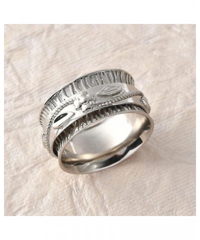 Shop LC 925 Sterling Silver Spinner Ring Jewelry for Women Birthday Gifts for Women Stripe $20.27 Rings