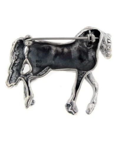 Southwestern Prancing Horse Pony Sterling Silver Brooch Pin $38.18 Brooches & Pins